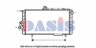 AKS DASIS 010080n -  Радиатор, охлаждение двигателя
